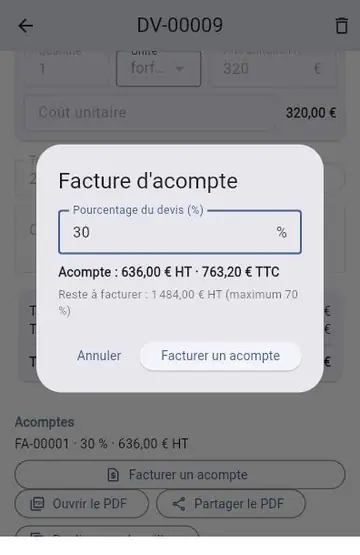 Un nouveau chantier : du devis à la facture finale
