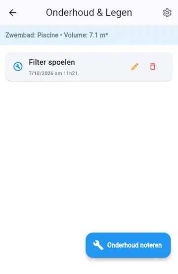 Wekelijks onderhoud