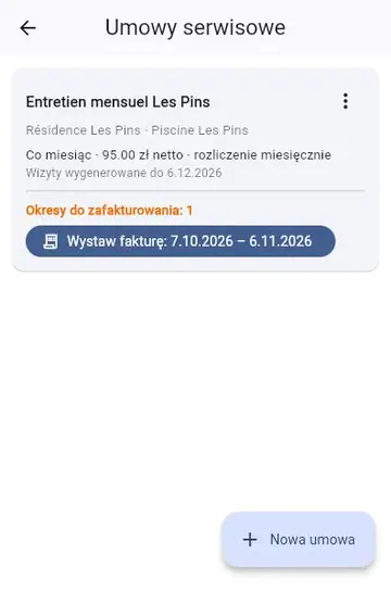 Umowa serwisowa: automatyczne wizyty i faktury