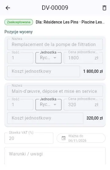 Nowa realizacja: od wyceny do faktury końcowej