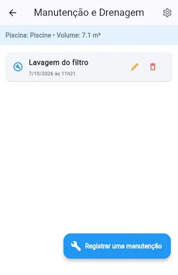 Manutenção semanal