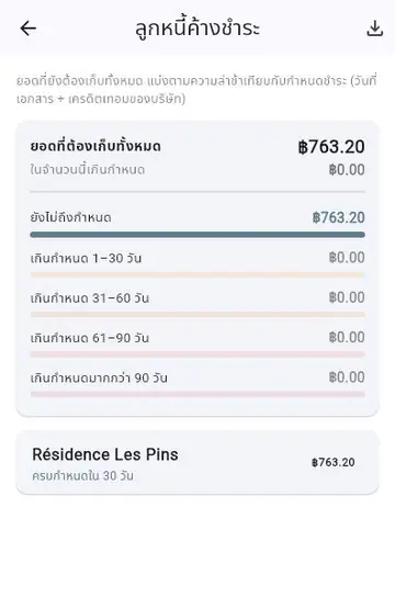 ใบแจ้งหนี้ค้างชำระ: เตือนและติดตาม